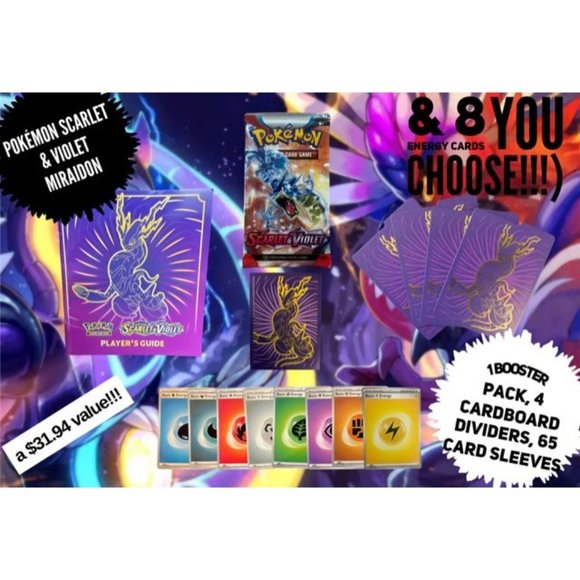 Genuine Pokémon Scarlet & Violet Miraidon Booster Pack Bundle - Picture 1 of 8